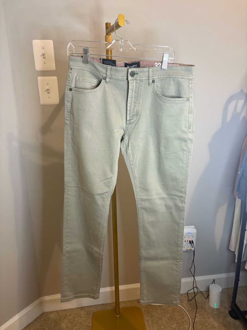 Blank NYC Men's Slim Straight Jeans in Kacki